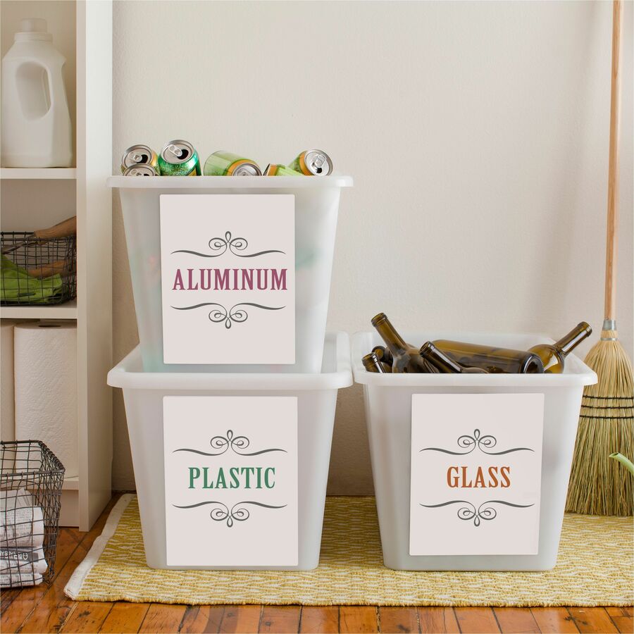 Avery&reg; White Rectangle Labels,TrueBlock&reg;, 8-1/2" x 11" , for Laser and Inkjet Printers - 05165