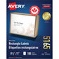 Avery White Rectangle Labels TrueBlock&reg;, 11" x 8-1/2" , Permanent Adhesive, for Laser and Inkjet Printers