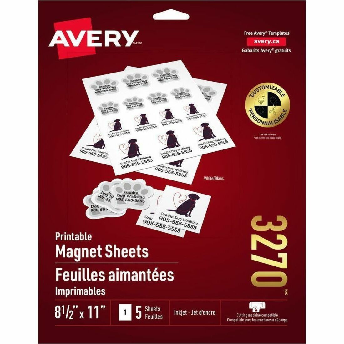 Avery Magnet Sheets 11" x 8-1/2" , for Inkjet Printers