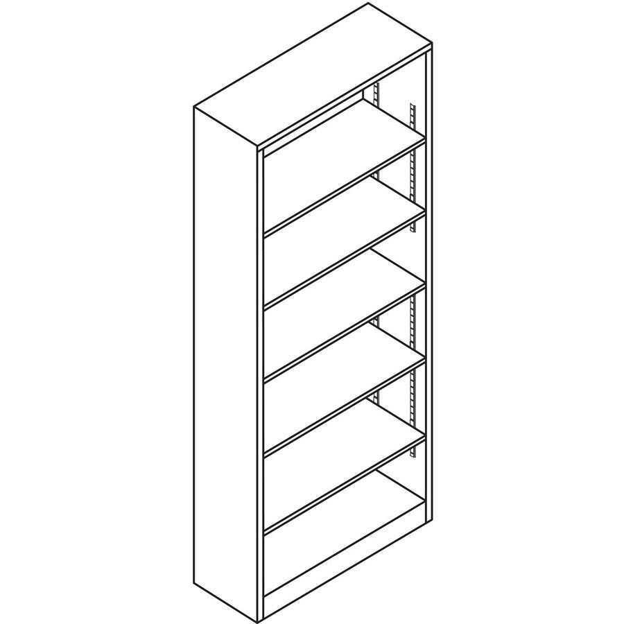 HON Brigade Steel Bookcase | 6 Shelves | 34-1/2"W | Putty Finish - HONS82ABCL