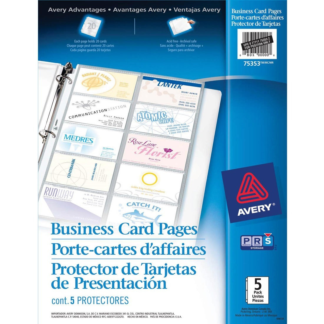 Avery&reg; Untabbed Business Card Holder