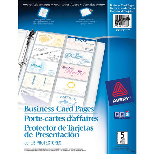 Avery&reg; Untabbed Business Card Holder