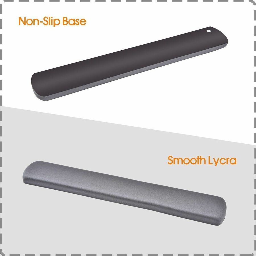 DAC&reg; MP-114 Super-Gel Straight Edge Keyboard Palm Support, Grey - 02087