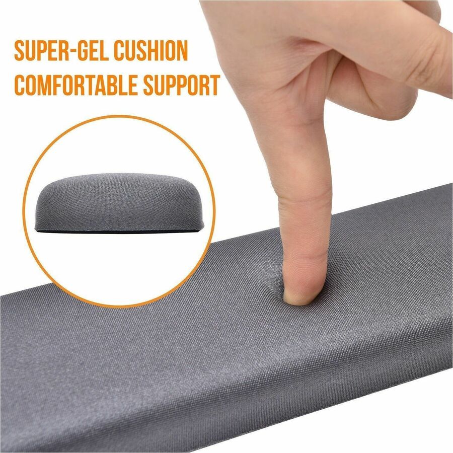 DAC&reg; MP-114 Super-Gel Straight Edge Keyboard Palm Support, Grey - 02087