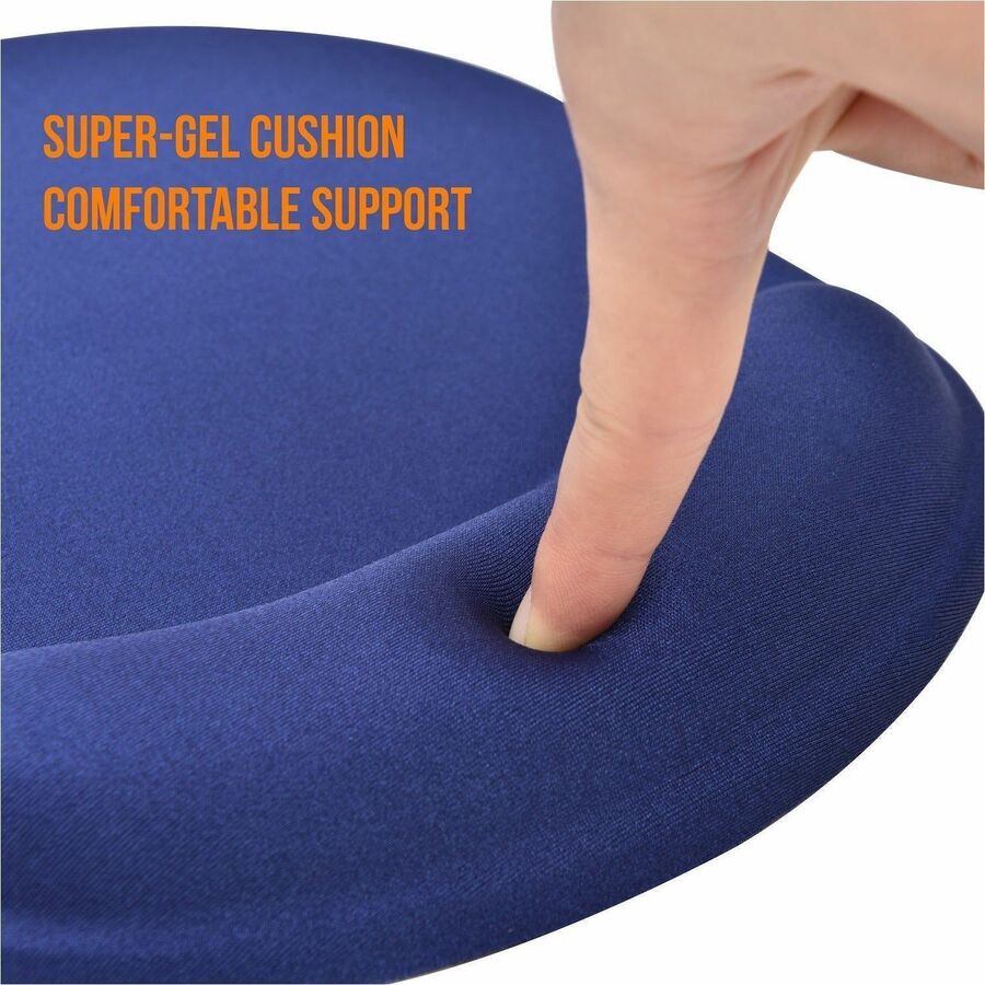 DAC&reg; MP-123 Super-Gel "Racetrack" Mouse Pad with Palm Support, Blue - 02121
