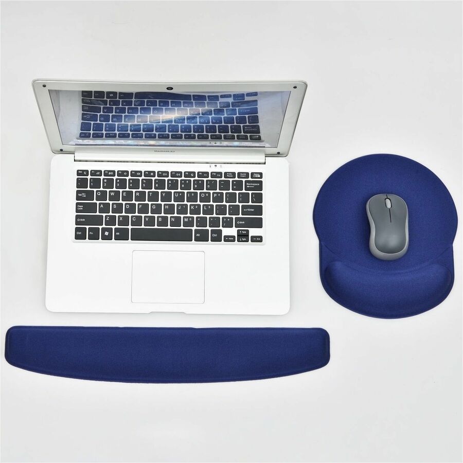 DAC&reg; MP-123 Super-Gel "Racetrack" Mouse Pad with Palm Support, Blue - 02121