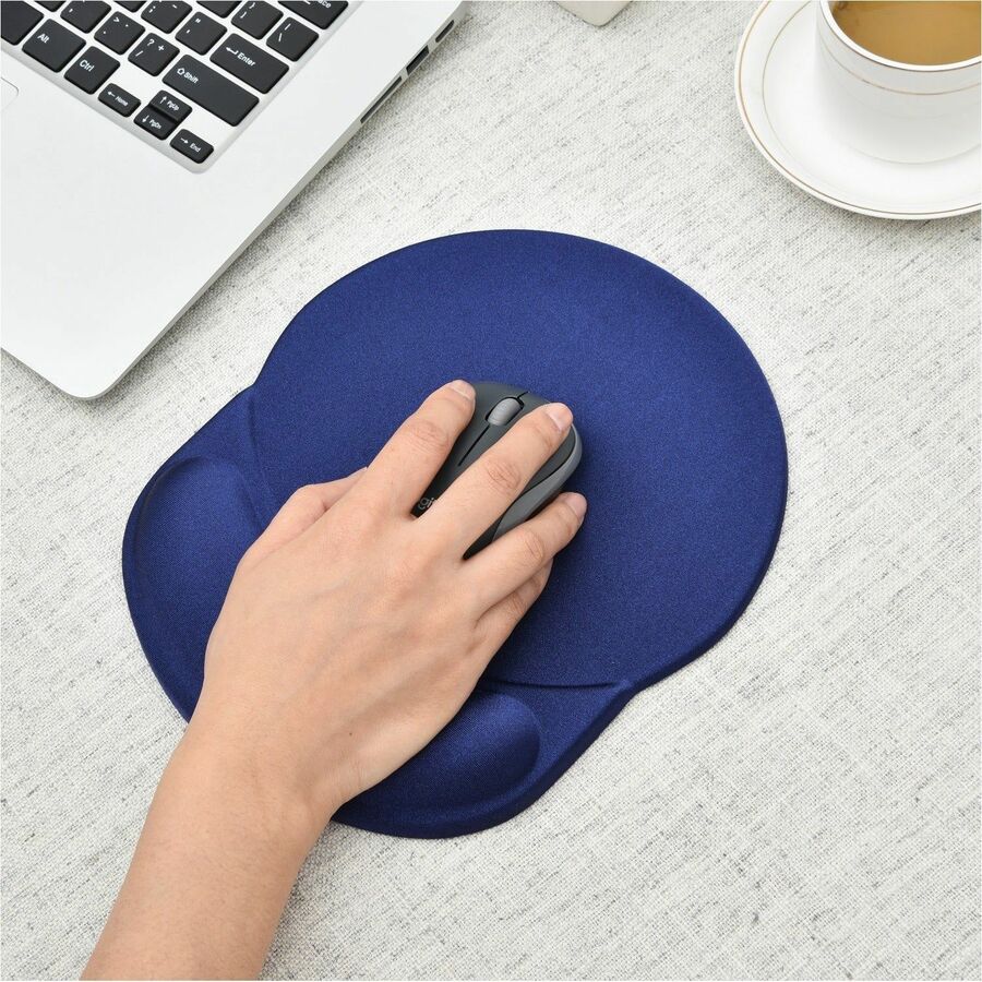 DAC&reg; MP-123 Super-Gel "Racetrack" Mouse Pad with Palm Support, Blue - 02121