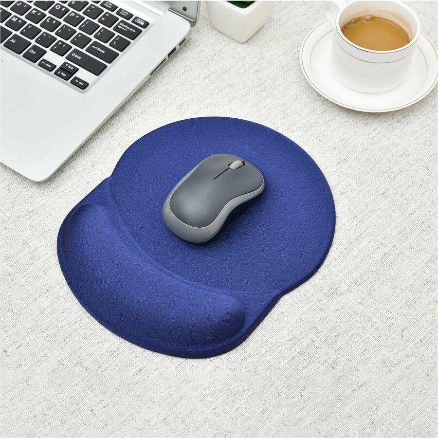 DAC&reg; MP-123 Super-Gel "Racetrack" Mouse Pad with Palm Support, Blue - 02121