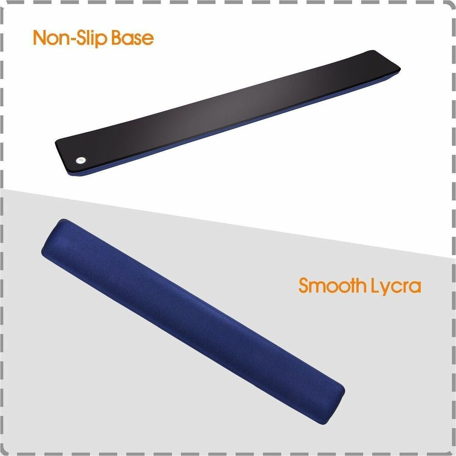 DAC&reg; MP-128 Super-Gel Straight Edge Keyboard Palm Support, Blue - 02124