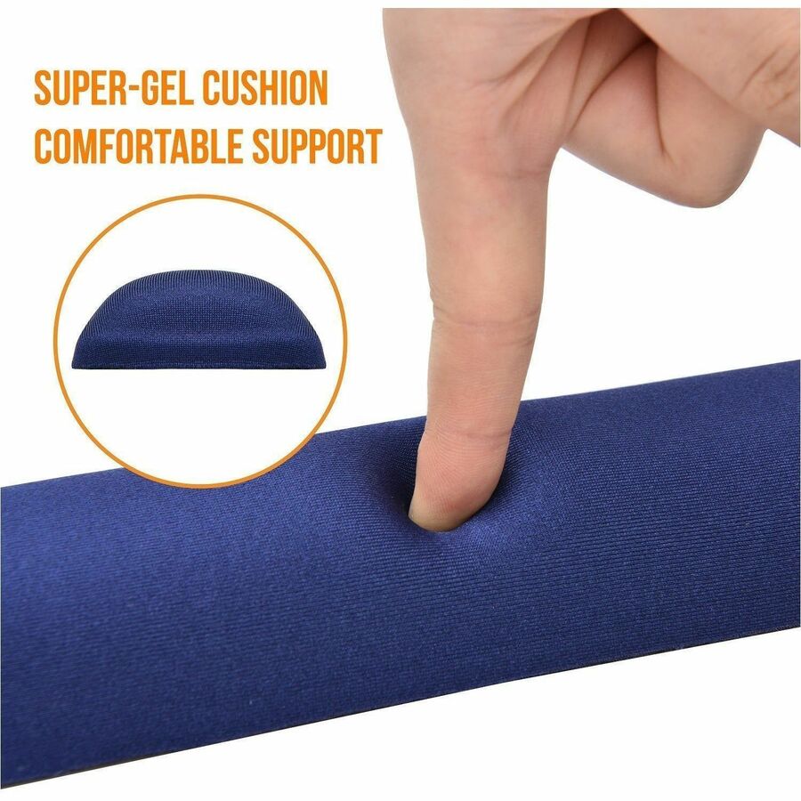 DAC&reg; MP-128 Super-Gel Straight Edge Keyboard Palm Support, Blue - 02124