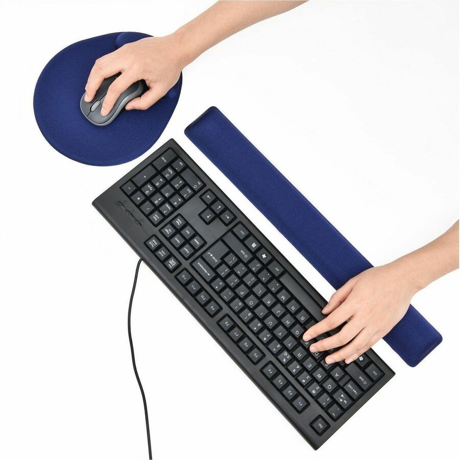 DAC&reg; MP-128 Super-Gel Straight Edge Keyboard Palm Support, Blue - 02124