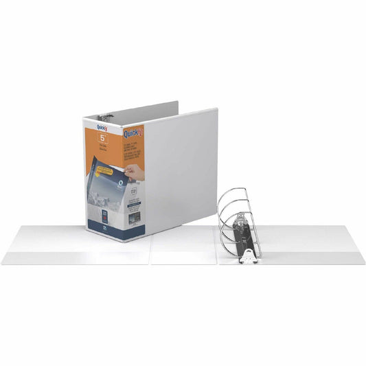 QuickFit View Binder, 3-Ring Binder, Angle D Ring, 5 Inch, White