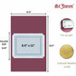 St. James&reg; Elite&trade; Medallion Fold Certificate Holders, Burgundy Linen with Gold Medallion, Pack of 5, 83533 - 83533
