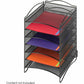 Safco 6-Compartment Mesh Desktop Organizer - 9431BL