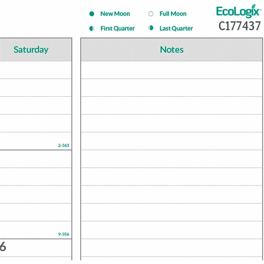 Blueline EcoLogix Monthly Desk Pad Calendar, 22" x 17" , English - C177437