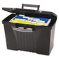 Storex Supply Compartment Plastic File Box - 61510B04C