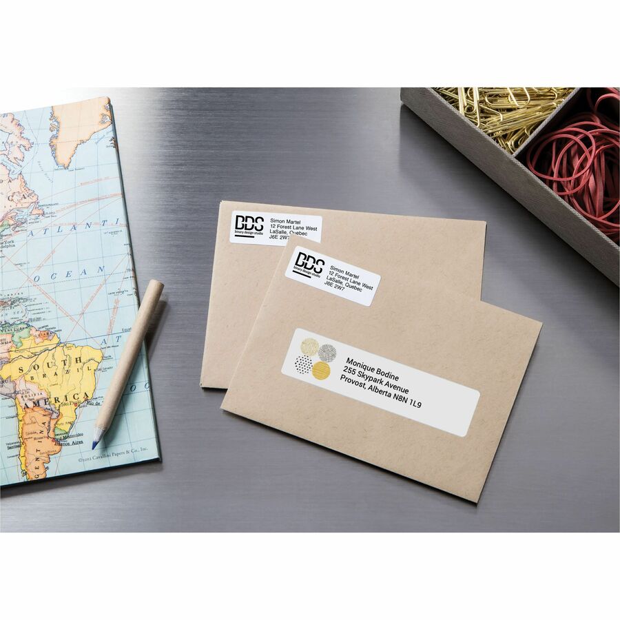 White Rectangle Labels with Sure Feed™ Technology Easy Peel&reg;, 2/3" x 1-3/4" , Permanent Adhesive, for Laser and Inkjet Printers - 05195