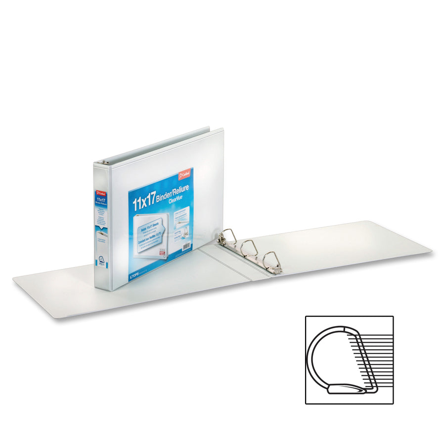 Cardinal 11" x 17" , ClearVue Slant-D Ring Binder - 22112