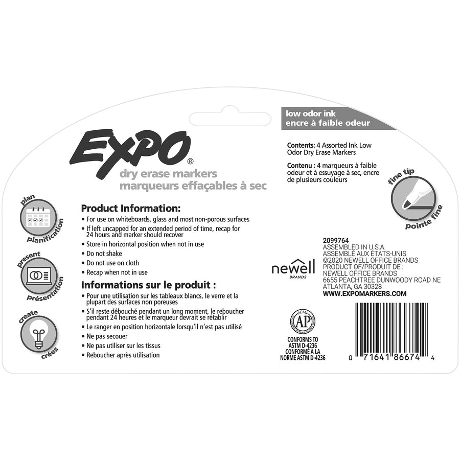 Expo Low-Odor Dry-erase Markers - 86674K