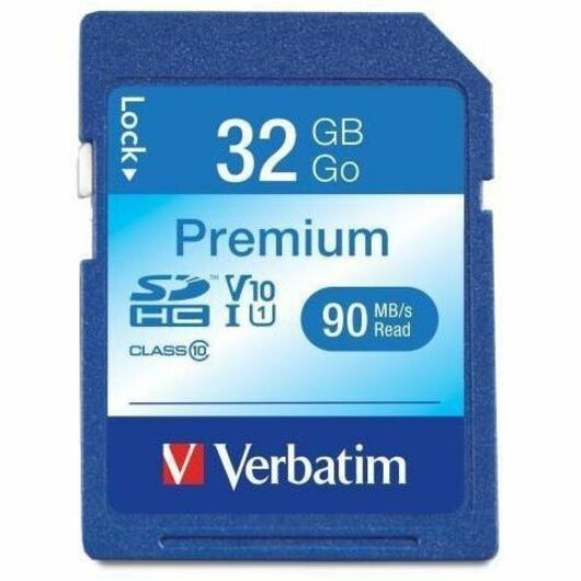 Verbatim 32GB Premium SDHC Memory Card, UHS-I V10 U1 Class 10 - 96871
