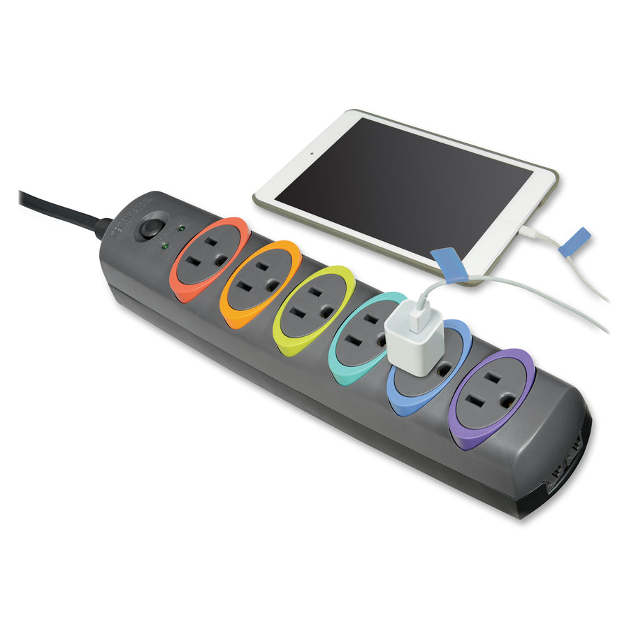 Kensington SmartSockets K62144 6-Outlets Surge Suppressor - 62144