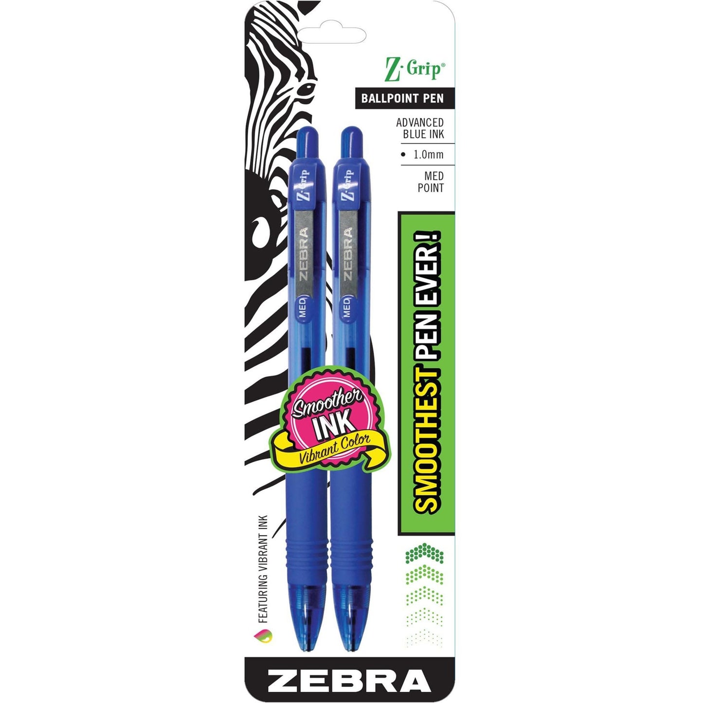 Zebra Z-Grip Retractable Ball Point Pen Medium Point