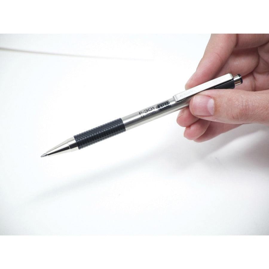 Zebra STEEL 3 Series F-301 Retractable Ballpoint Pen - 27112