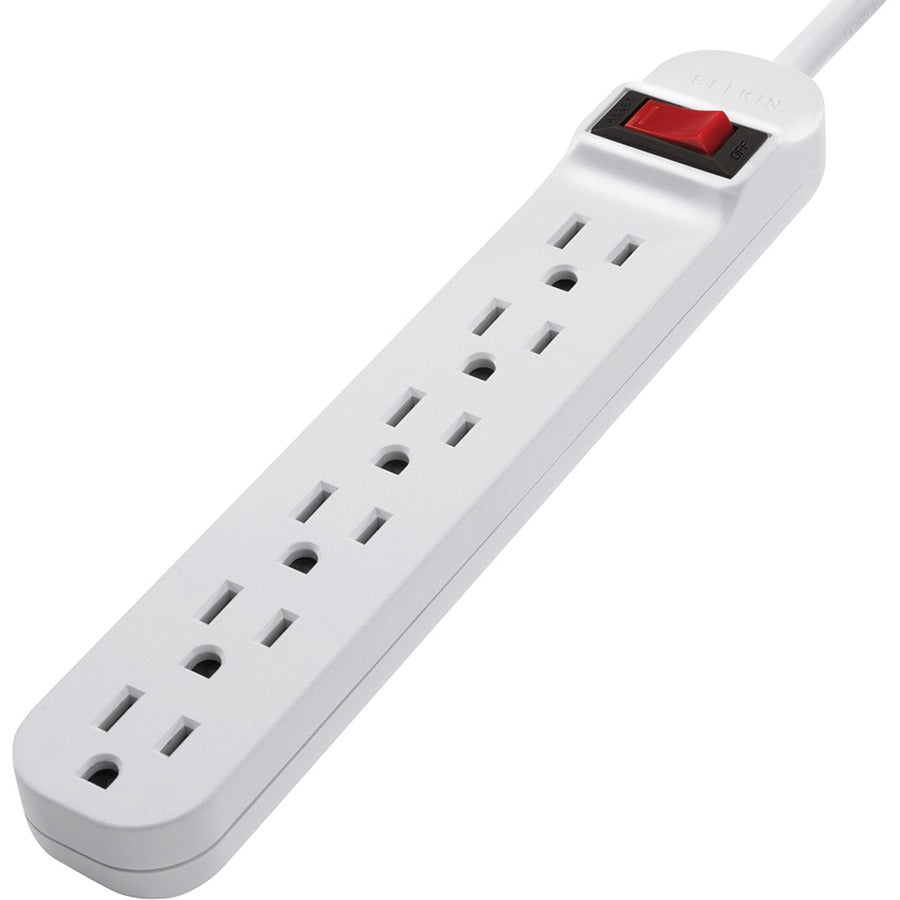 Belkin 6 Outlet Power Strip - 3 foot cord - White - F9P609-03