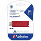 Verbatim 64GB Store 'n' Go USB Flash Drive - Red - 97005