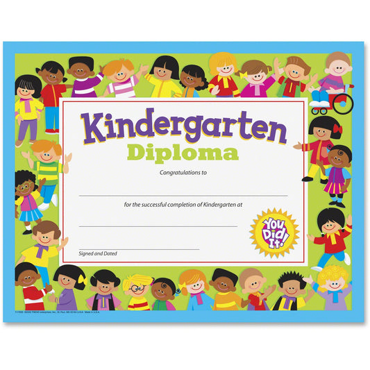 Trend PK-K Certificates & Diplomas Kindergarten Diploma