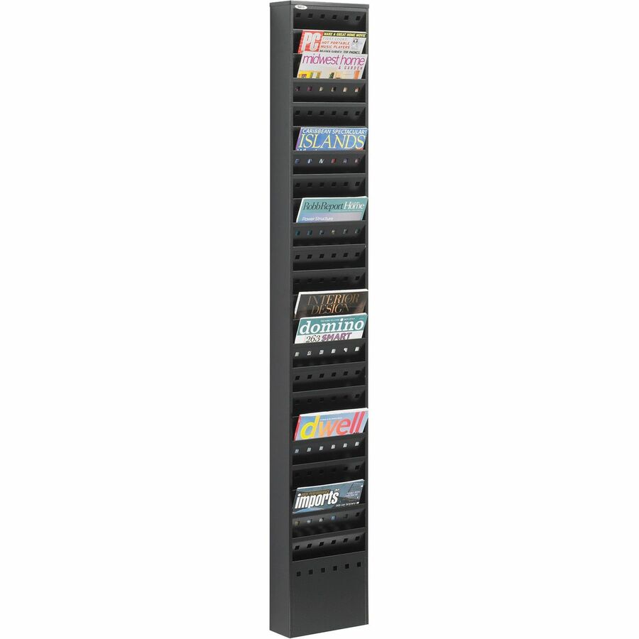 Safco 23-Pocket Steel Magazine Rack - 4322BL
