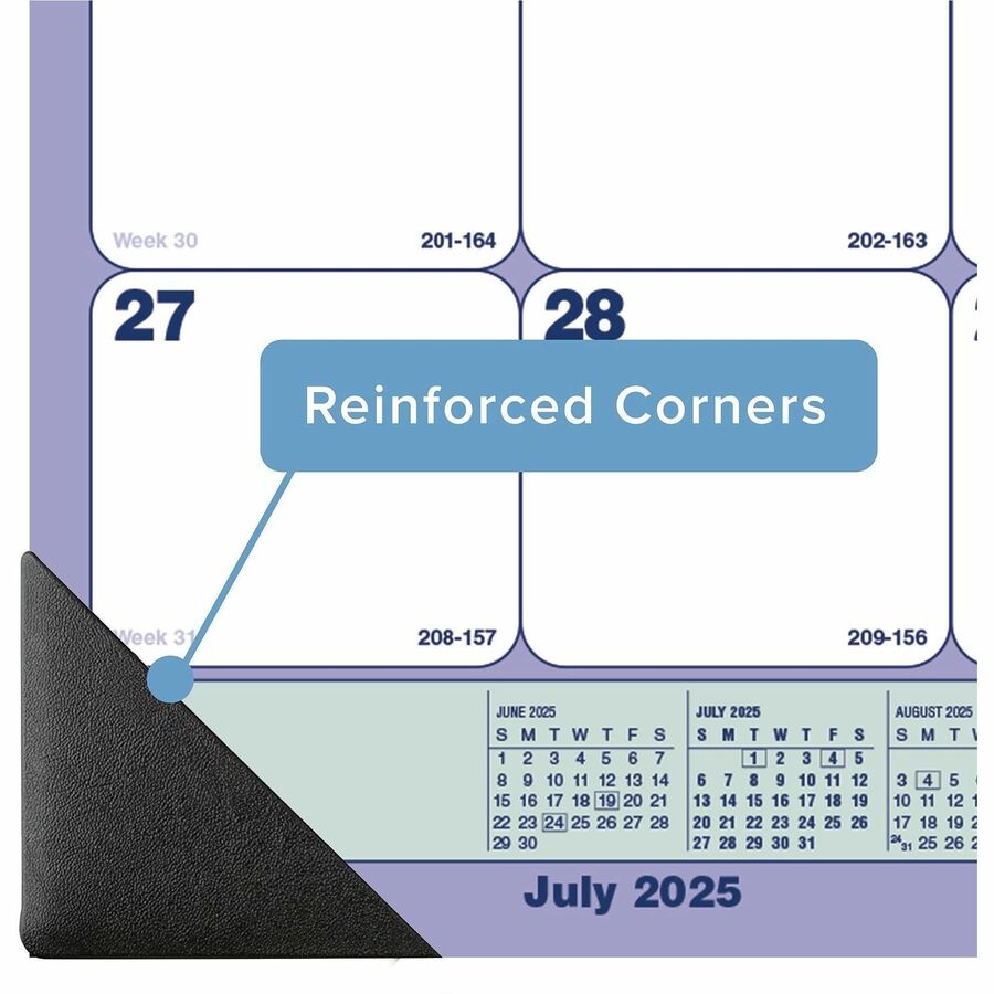 Blueline 2025-2026 13-Month Monthly Academic Desk Pad/Calendar - July to July - 21-1/4" x 16" - English - CA181731