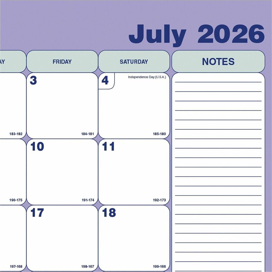Blueline 2026-2027 13-Month Monthly Academic Desk Pad/Calendar - July to July - 21-1/4" x 16" - English - CA181731
