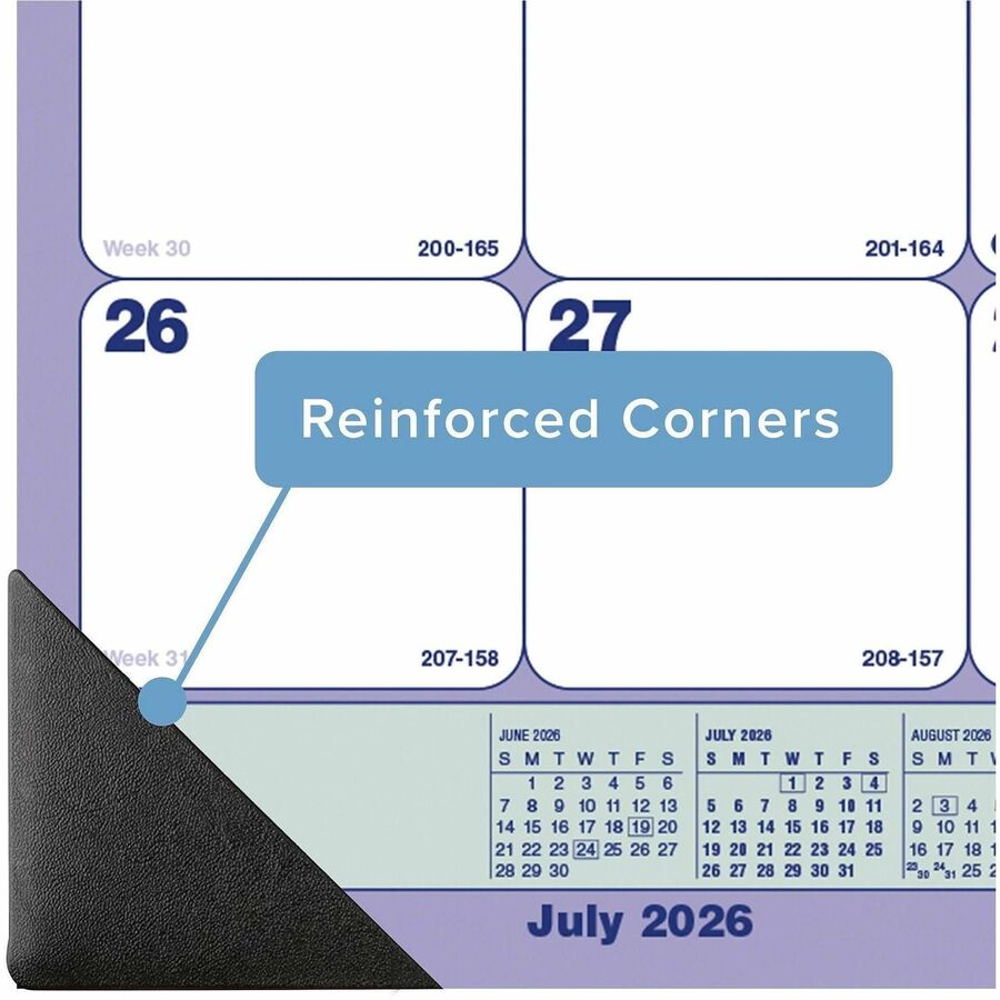 Blueline 2026-2027 13-Month Monthly Academic Desk Pad/Calendar - July to July - 21-1/4" x 16" - English - CA181731