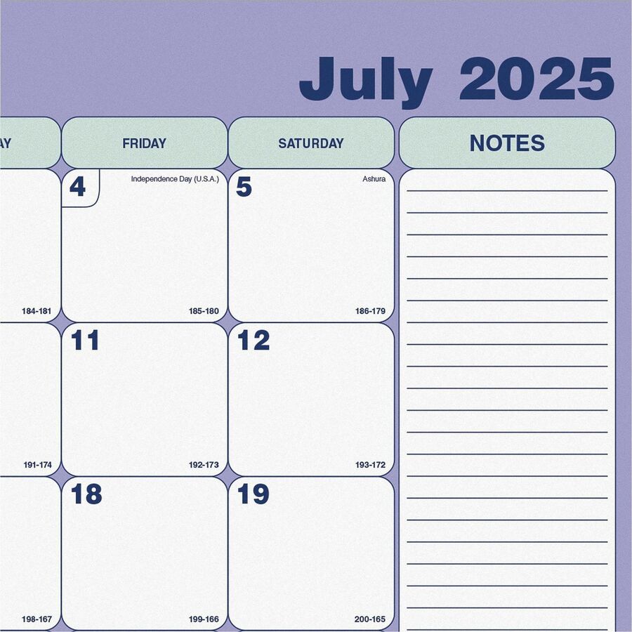 Blueline 2025-2026 13-Month Monthly Academic Desk Pad/Calendar - July to July - 21-1/4" x 16" - English - CA181731