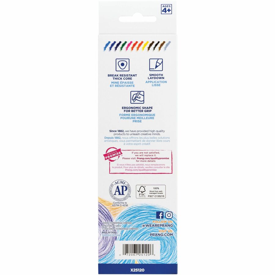 Prang Triangular Colored Pencils with Sharpener - 25120