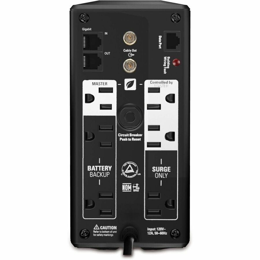 APC Back-UPS Pro, 700VA/420W, Tower, 120V, 6x NEMA 5-15R outlets, AVR, LCD, User Replaceable Battery - BR700G