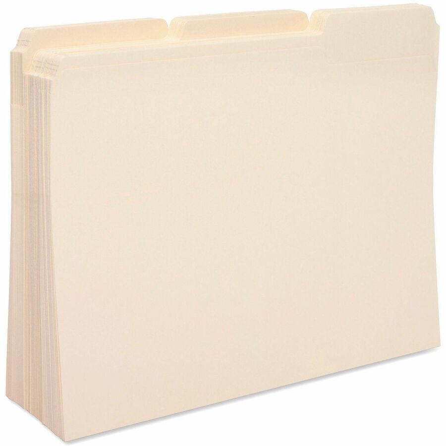 Business Source 1/3 Tab Cut Letter Recycled Top Tab File Folder - 17525
