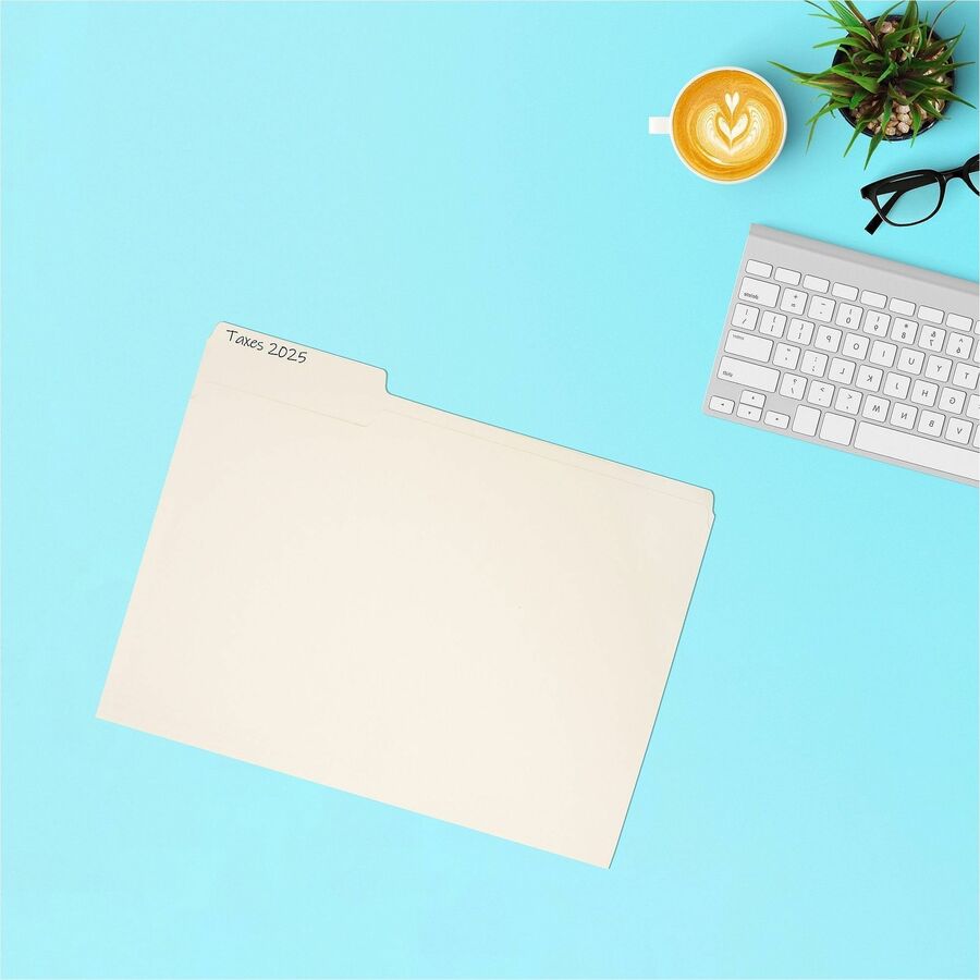 Business Source 1/3 Tab Cut Legal Recycled Top Tab File Folder - 17526