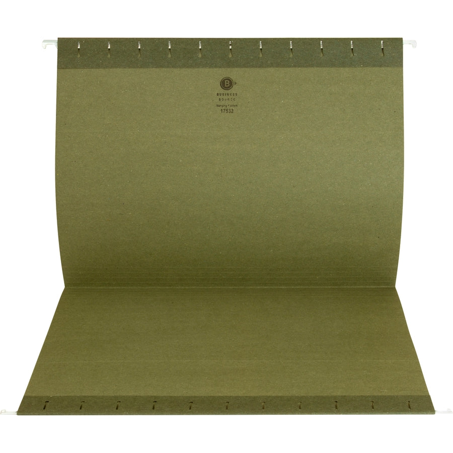 Business Source 1/3 Tab Cut Letter Recycled Hanging Folder - 17532