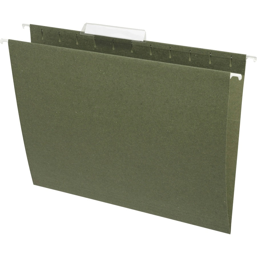 Business Source 1/3 Tab Cut Letter Recycled Hanging Folder - 17532