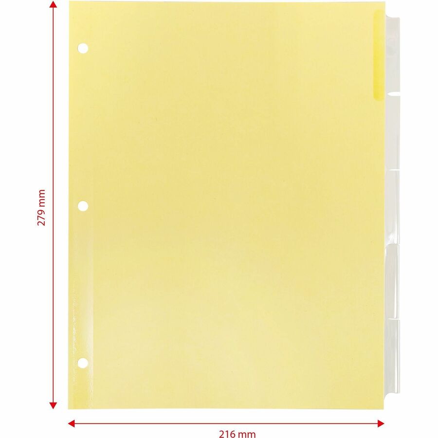 Business Source Buff Stock Ring Binder Indexes - 20068
