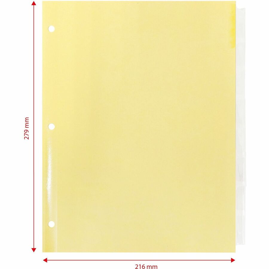 Business Source Buff Stock Ring Binder Indexes - 20069