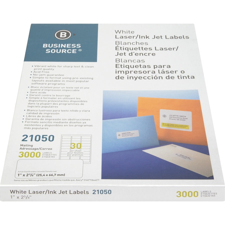 Business Source Bright White Premium-quality Address Labels - 21050