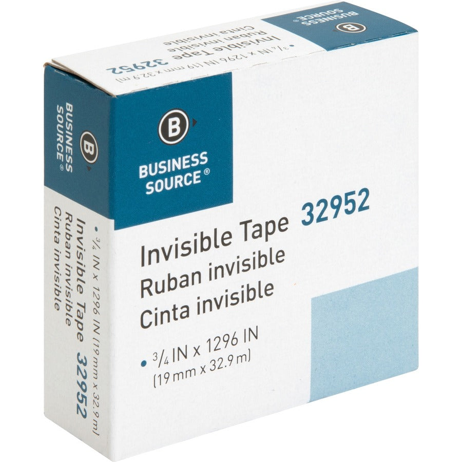 Business Source Invisible Tape Dispenser Refill Roll - 32952