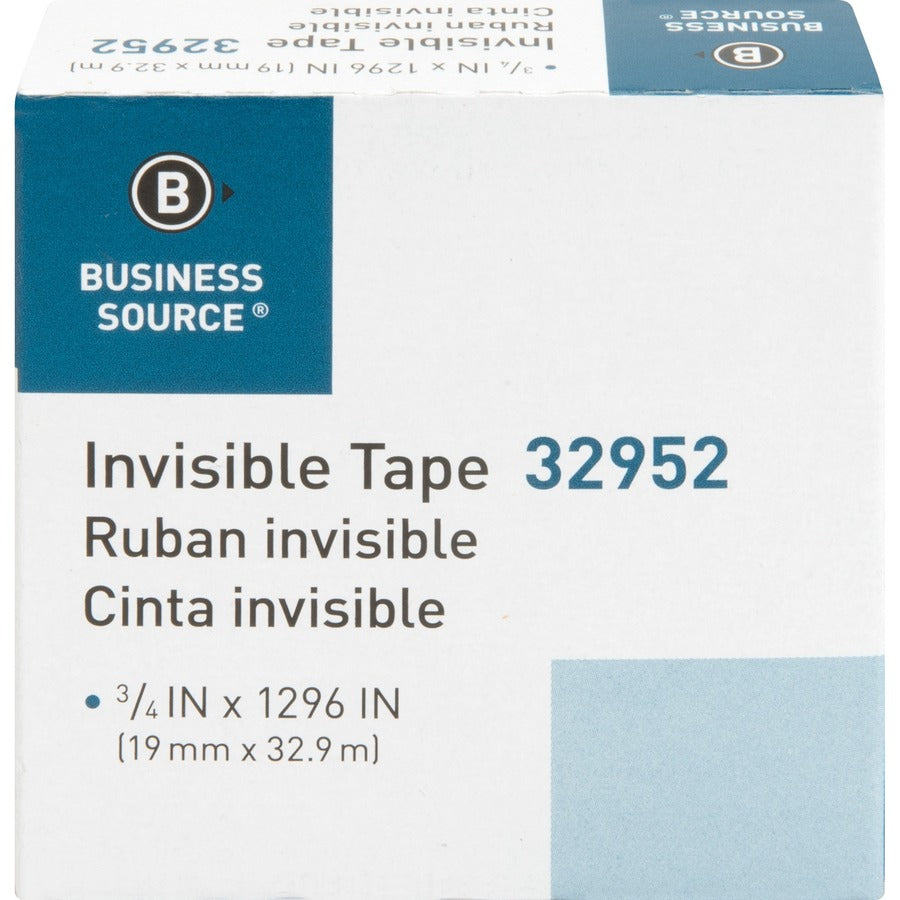 Business Source Invisible Tape Dispenser Refill Roll - 32952