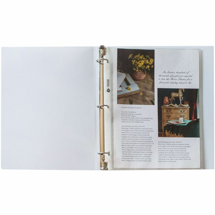 Business Source Top-Loading Poly Sheet Protectors - 74550