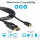 StarTech.com 6ft Mini DisplayPort to DisplayPort 1.2 Cable, 4K x 2K mDP to DisplayPort Adapter Cable, Mini DP to DP Cable for Monitor - MDP2DPMM6