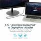 StarTech.com 6ft Mini DisplayPort to DisplayPort 1.2 Cable, 4K x 2K mDP to DisplayPort Adapter Cable, Mini DP to DP Cable for Monitor - MDP2DPMM6