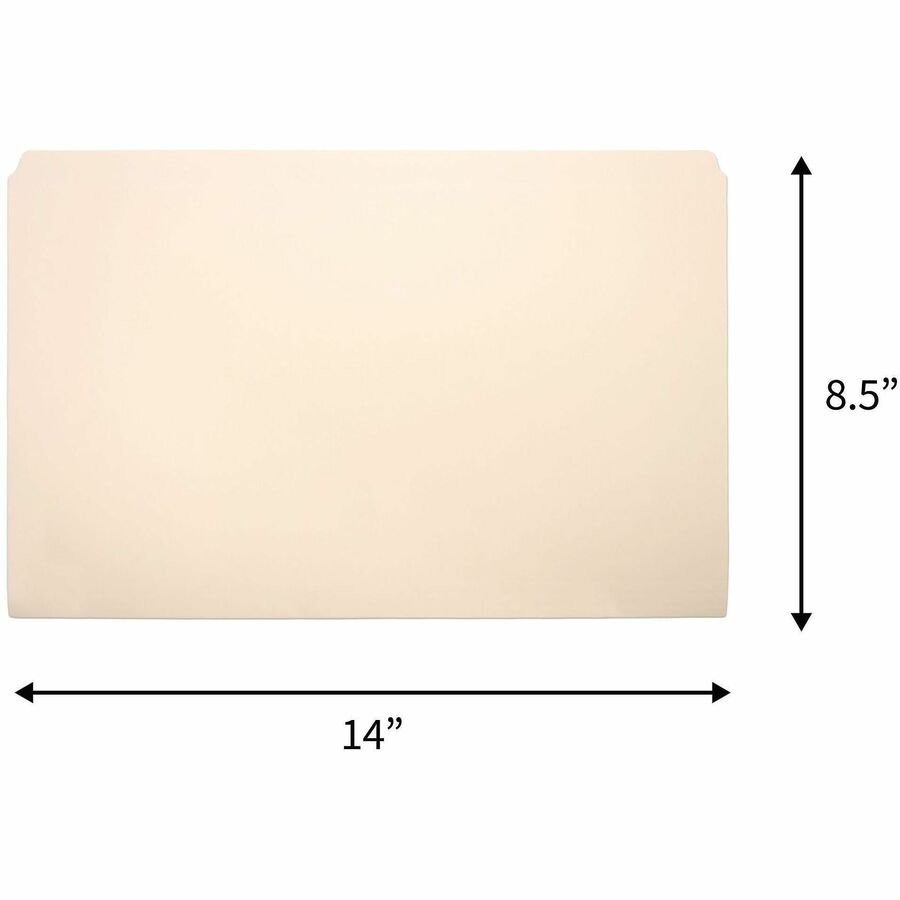Business Source Straight Tab Cut Legal Recycled Top Tab File Folder - 43566